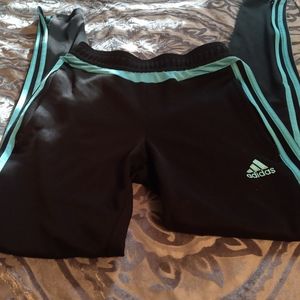 Adidas black and blue climacool work out pants